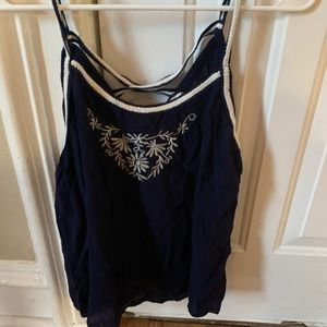 Navy spaghetti strap tank